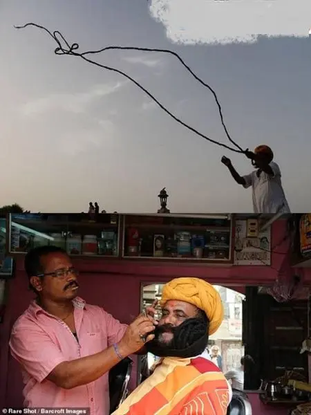 مردی با ریش 6 متری+عکس