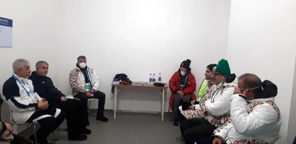 دیدار وزیر ورزش و رئیس کمیته ملی المپیک با ملی پوشان اسکی آلپاین