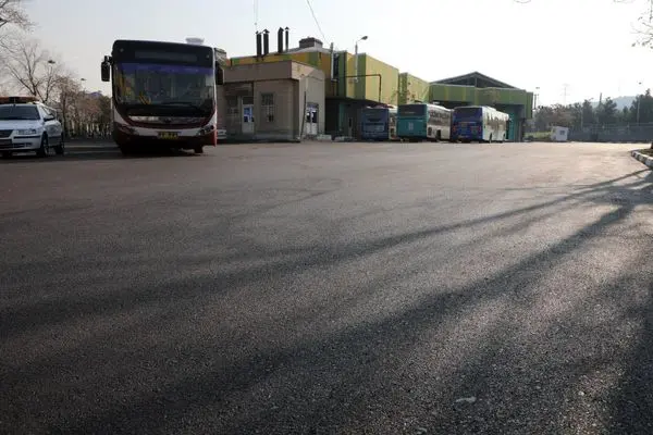 بهسازی آسفالت پایانه اتوبوسرانی چهارراه تهرانپارس