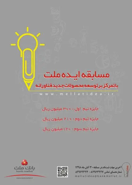 فراخوان بانک ملت به دانشجویان و فارغ التحصیلان نوآور