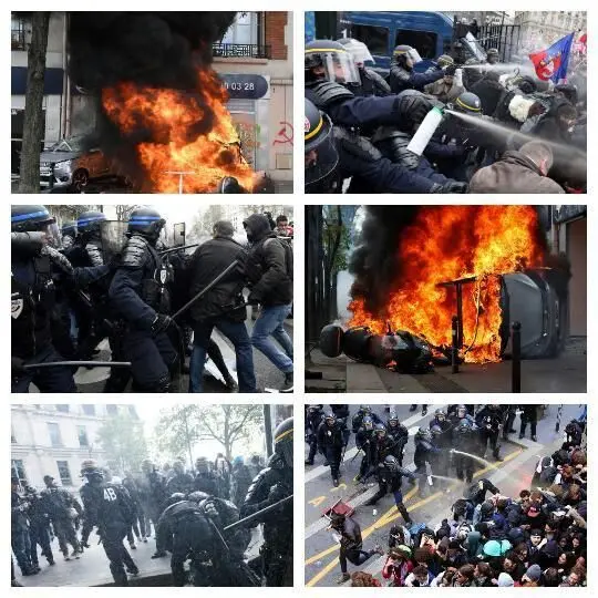 تظاهرات در پاریس و حمله پلیس فرانسه به معترضان/عکس

