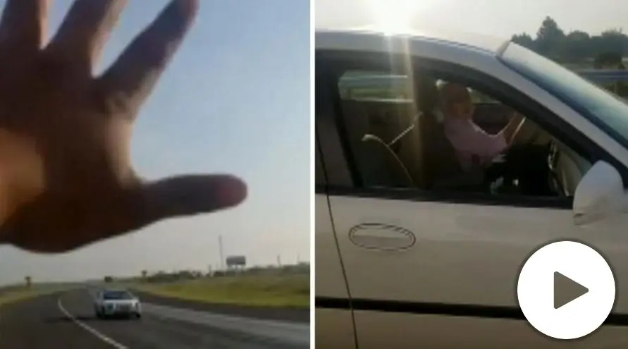 بی خبری فرد سالخورده از رانندگی در جهت خلاف اتوبان! + عکس