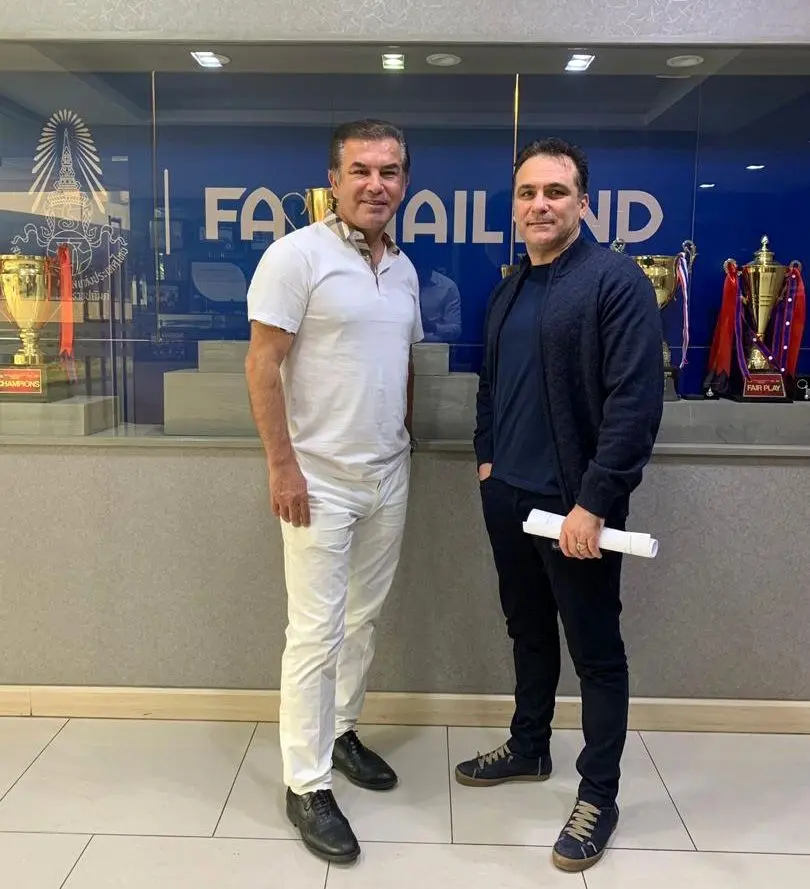 حضور سرمربی تیم امید در فدراسیون فوتبال تایلند