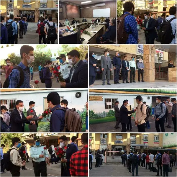 آیین بازگشایی مدارس در دبیرستان پسرانه جاویدان