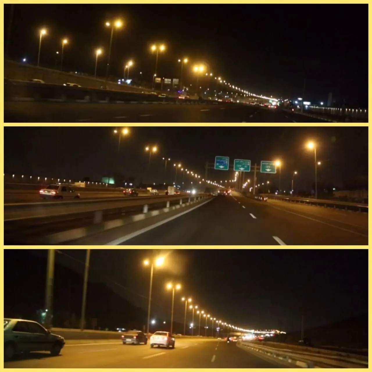 تامین روشنایی دو و نیم کیلومتر از بزرگراه امام رضا (ع) منطقه 15