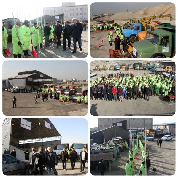 برپایی مانور برف روبی در منطقه۹