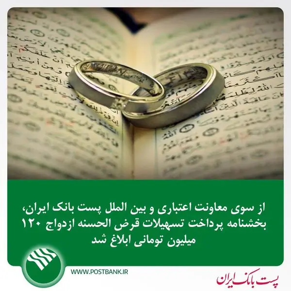 بخشنامه پرداخت تسهیلات قرض الحسنه ازدواج ۱۲۰ میلیون تومانی ابلاغ شد