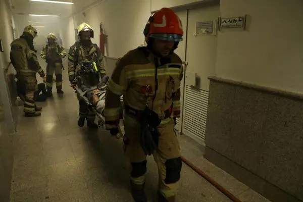 برگزاری مانور اطفای حریق در بیمارستان لاله 