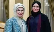 دیدار همسر اردوغان با همسر الجولانی در ترکیه+ عکس