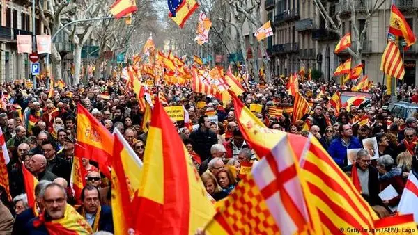 تظاهرات جالب اتحادطلبان کاتالونیا
