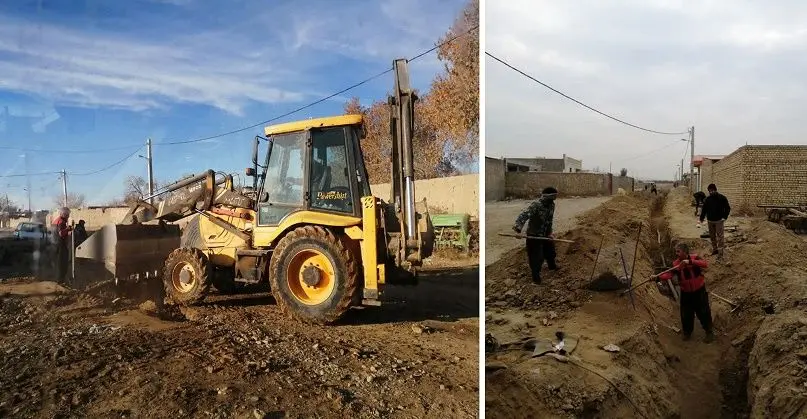 رفع مشکل افت فشار آب در بخشی از شهر آوه ، با توسعه شبکه توزیع آب

