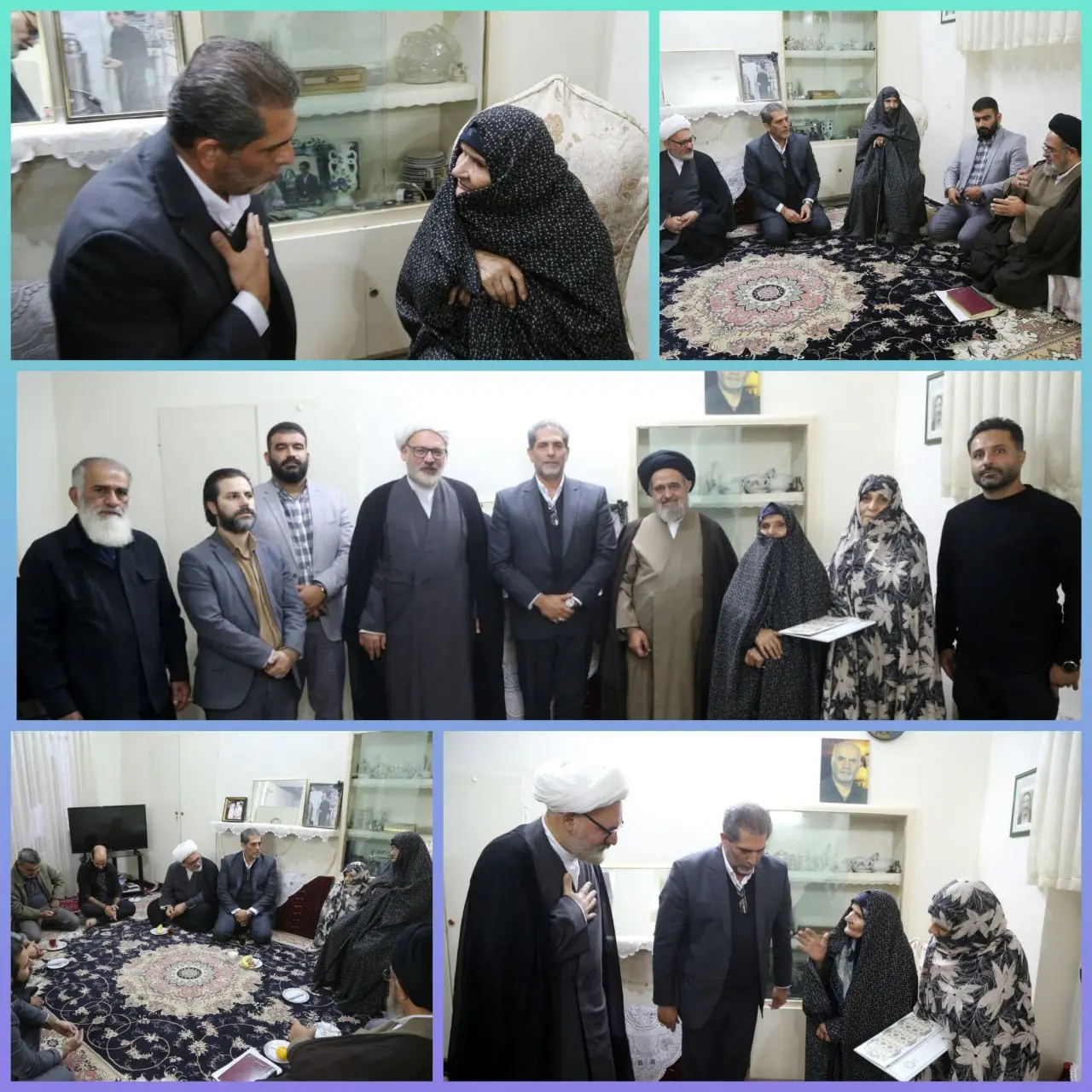 دیدار شهردار منطقه 15 با خانواده معظم شهید مقدسی در محله شوش

