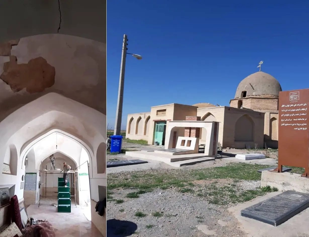 مرمت امامزاده علی(ع) ولاشجرد فراهان آغاز شد