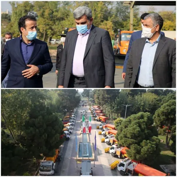 آیین رونمایی و اعزام ماشین آلات تخصصی برف روبی سازمان مدیریت پسماند به مناطق 22  گانه