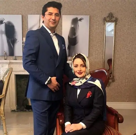 عکس آتلیه ای متفاوت خانم بازیگر و همسر پزشکش
