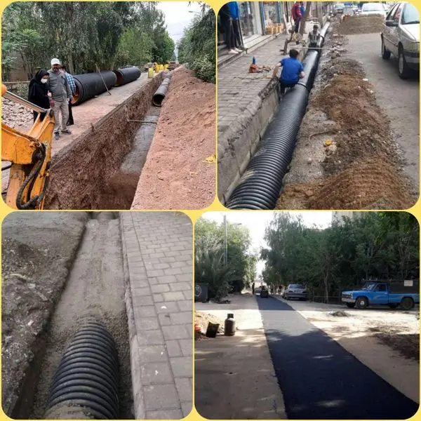 اجرای عملیات لوله گذاری در چهار نقطه منطقه 15