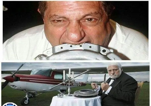 مردی که یک هواپیما را خورد+عکس