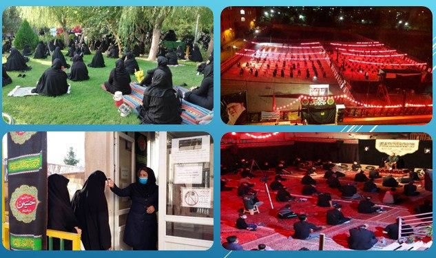 عزاداری پرشکوه شهروندان منطقه 15 در بوستان ها و اماکن روباز شهری

