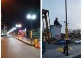 افزایش روشنایی پایه چراغ های ۹ متری بلوار میلاد در قالب پروژه های «من شهردارم دو»