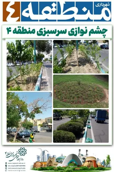 سرسبزی منطقه ۴ چشم نواز شد