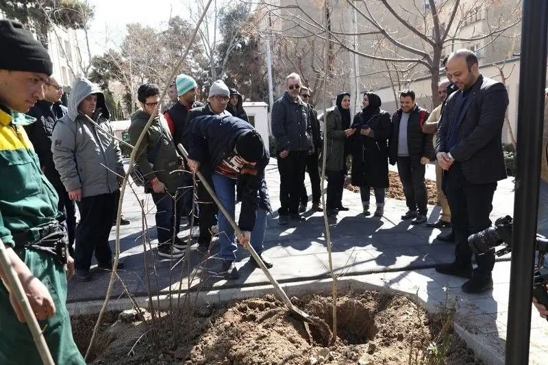 درختکاری با حضور کودکان کم‌توان ذهنی تحت پوشش مؤسسه توانبخشی ولیعصر (عج)

