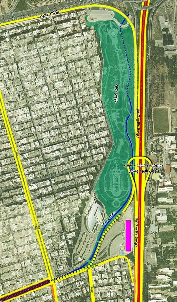 شمارش معکوش برای آغاز پروژه احداث تقاطع غیرهمسطح (جنوب به جنوب) بزرگراه شهید چمران

