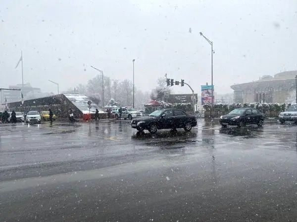 بارش برف و باران در تهران