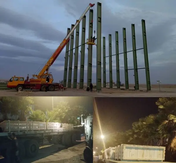 آغاز نصب تجهیزات پایه ای طرح آهن اسفنجی بیجار

