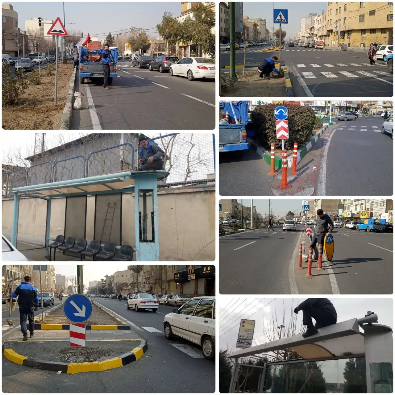 بازسازی تجهیزات ترافیکی و پلی کربنات ایستگاه‌ها