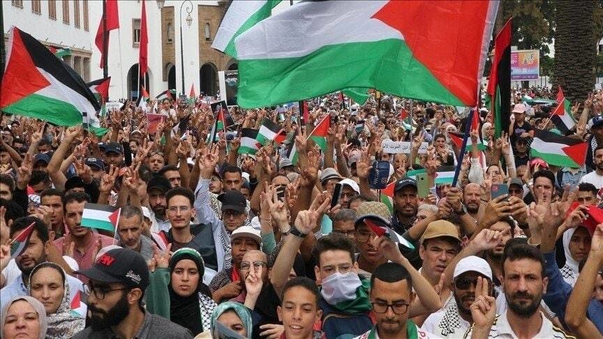 همبستگی مردم و دانشگاهیان مراکش با فلسطین

