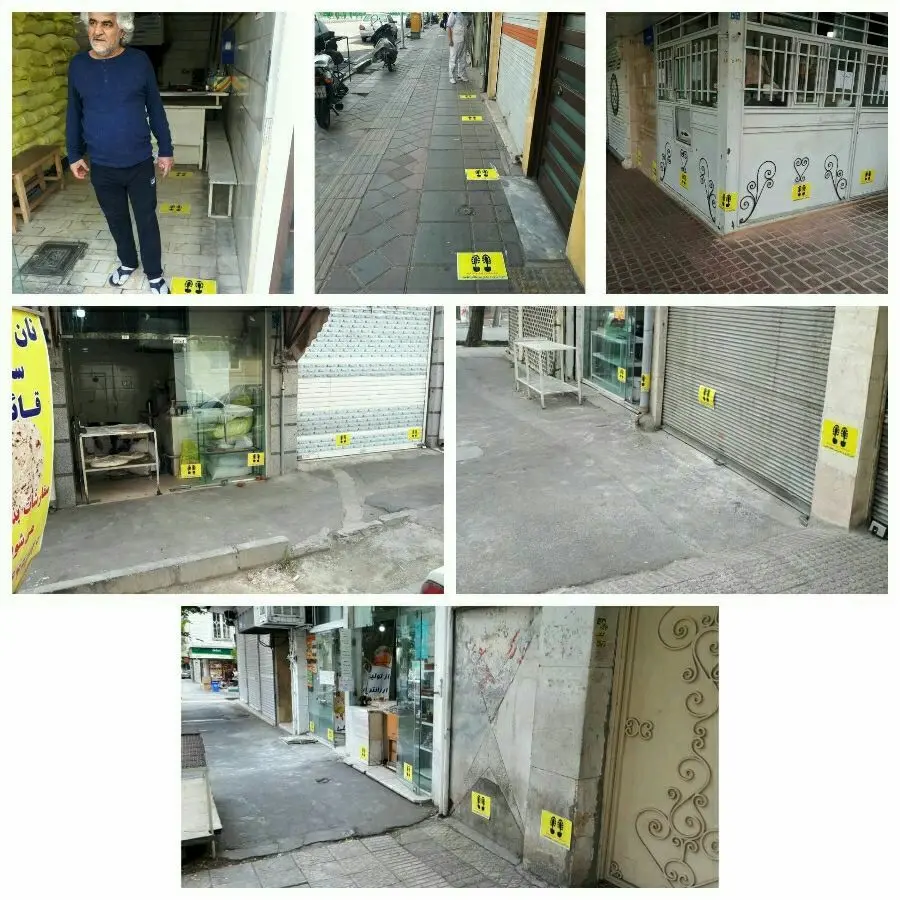 طرح نصب برچسب رعایت فاصله فیزیکی و  اجتماعی در نانوایی ها و دستگاه های عابر بانک منطقه۱۳

