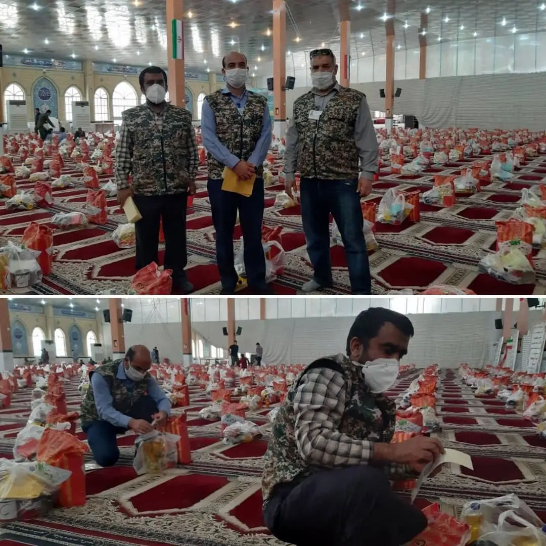 اهداء بسته های معیشتی به خانواده های نیازمند منطقه

