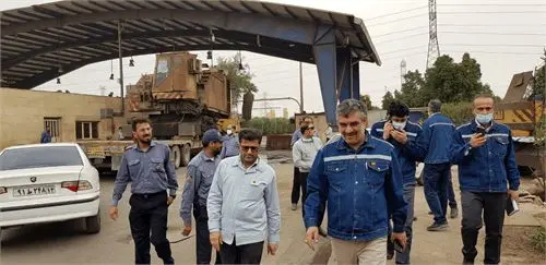 بازدید معاون منابع انسانی و امور اجتماعی از پروژه احداث اتاق کنترل ورود و خروج کالا از درب شماره ۲ شرکت فولاد خوزستان