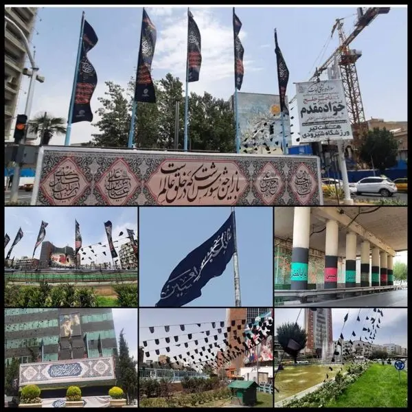 فضاسازی محیط شهری منطقه۶ به مناسبت اربعین حسینی