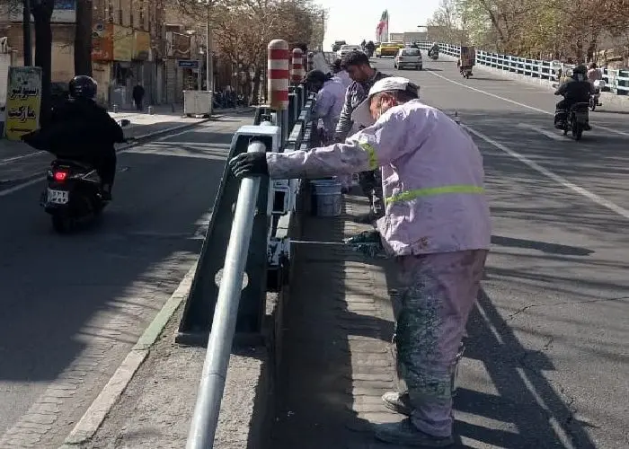 آماده سازی خیابان حضرت ولیعصر(عج) در جشن بزرگ نیمه شعبان 