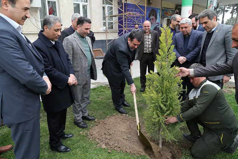 کاشت نهال توسط مدیر عامل بانک ملی ایران به مناسبت روز درختکاری

