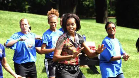 میشل اوباما کجا ورزش می کند؟ +عکس