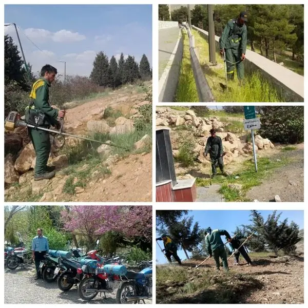 اقدامات پیشگیرانه برای جلوگیری از وقوع آتش سوزی در اراضی جنگلی سرخه حصار و خجیر