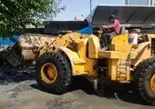 اجرای عملیات لایروبی کانال بزرگراه مدرس 

