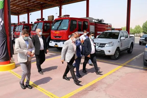 بازدید مدیر عامل پازارگاد از واحدهای ایمنی و آتش‌نشانی منطقه
