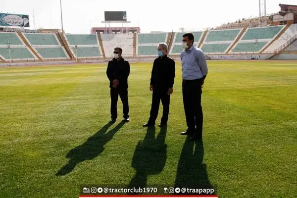 بازدید مدیرعامل باشگاه تراکتور از ورزشگاه یادگار امام (ره)