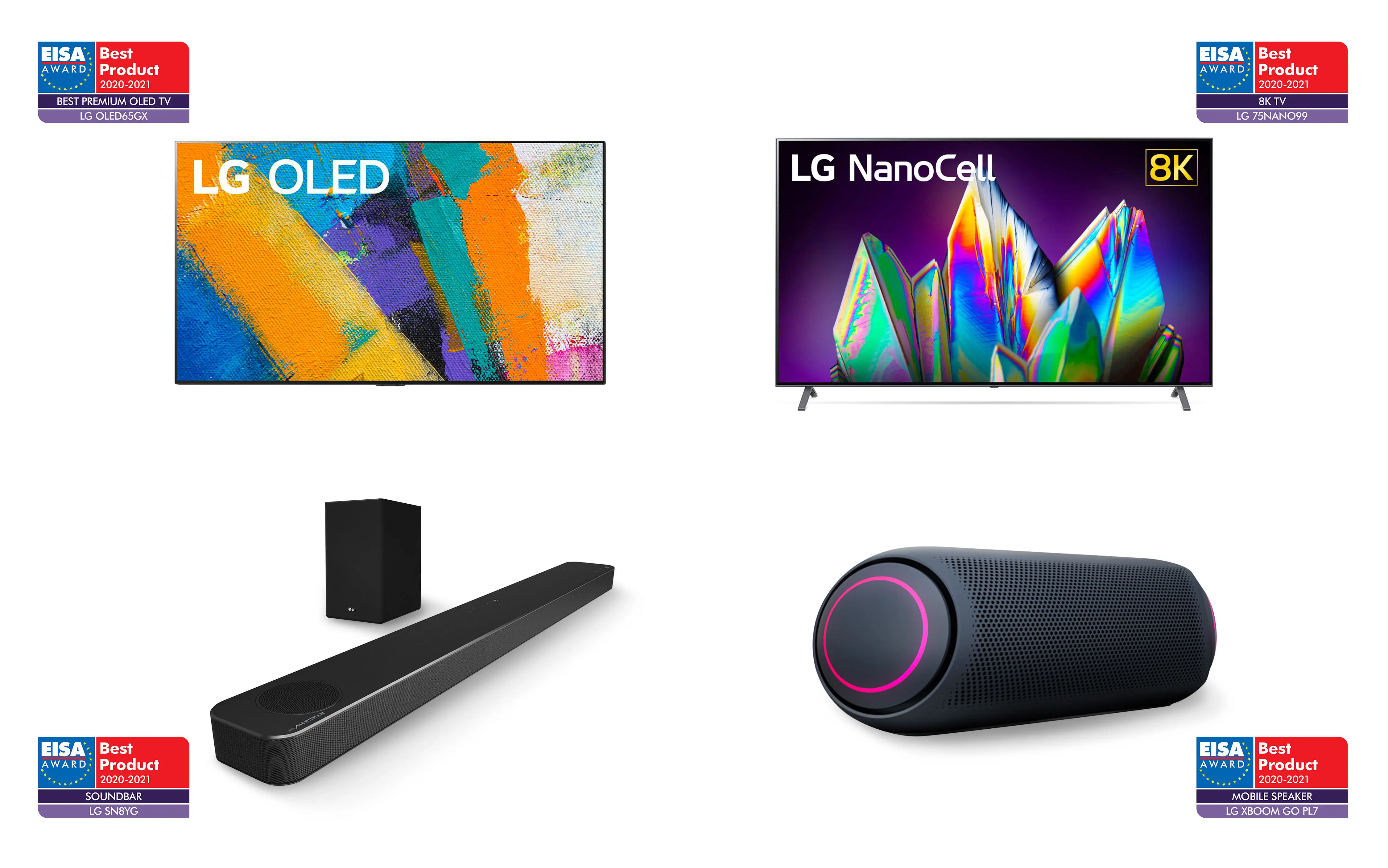 تلویزیون‌های OLED ال‌جی برنده جوایز 2020 EISA AWARDS