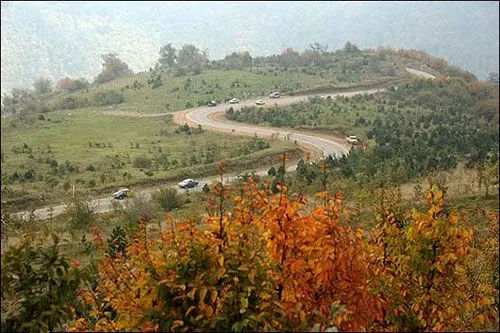 جاده پاییزی و زیبای توسکستان + عکس