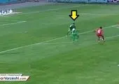تصویری که نشان می‌دهد گل دوم پرسپولیس صحیح بود 