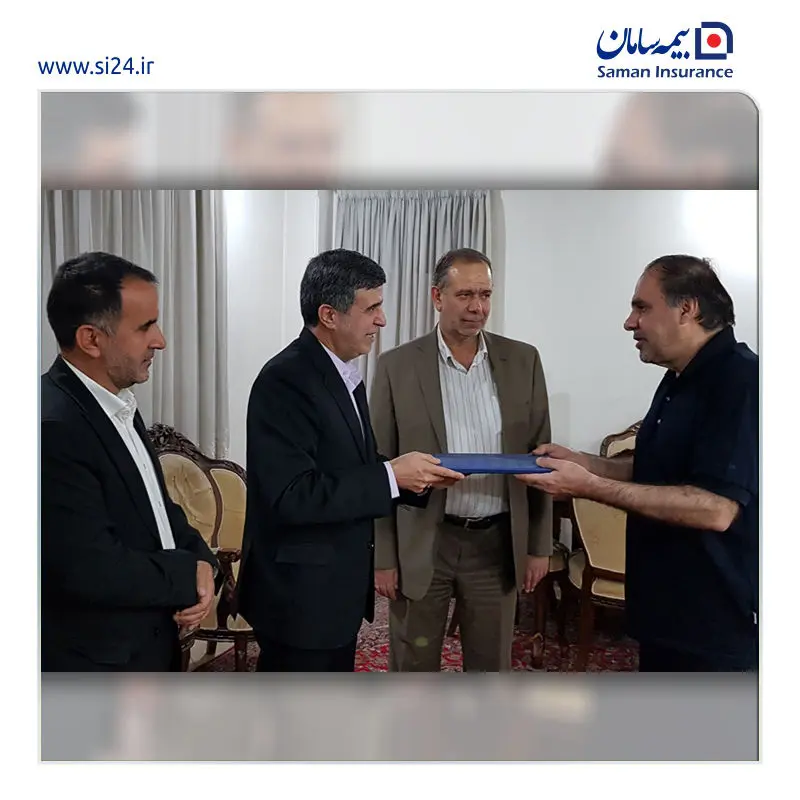 قدردانی خانواده بیمه گذار فوت شده در مراسم اربعین از خدمات بیمه سامان

