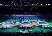 رییس کمیته ملی المپیک تماشاگر ویژه مرحله فینال رقابت های جهانی کشتی