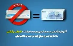 طرح مسدود کردن مبلغ چک در کلیه حسابهای بانکی در بانک توسعه تعاون اجرایی شد