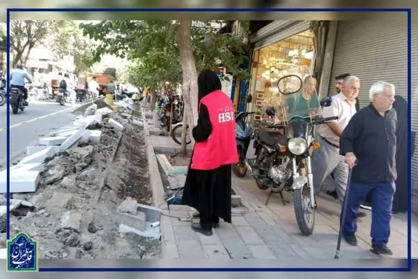 بازدید تخصصی کارشناسان HSE از پروژه بهسازی معابر واقع در خیابان لاله زار جنوبی