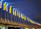 نورپردازی پل های سواره رو منطقه ۱۳
