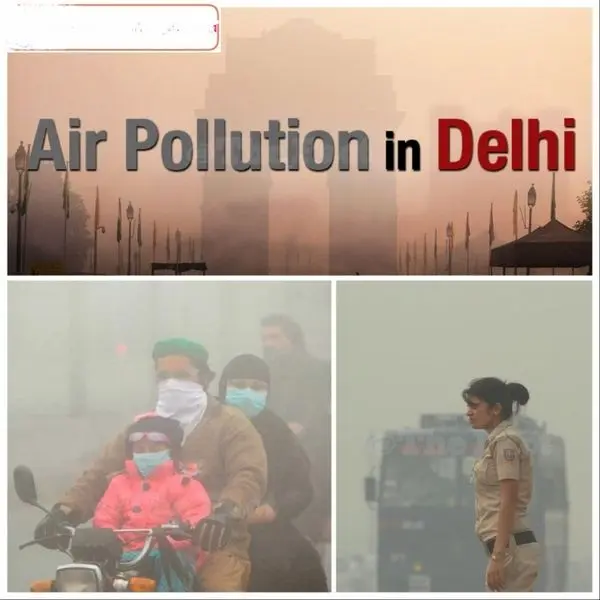 آلودگی شدید هوا در دهلی+عکس